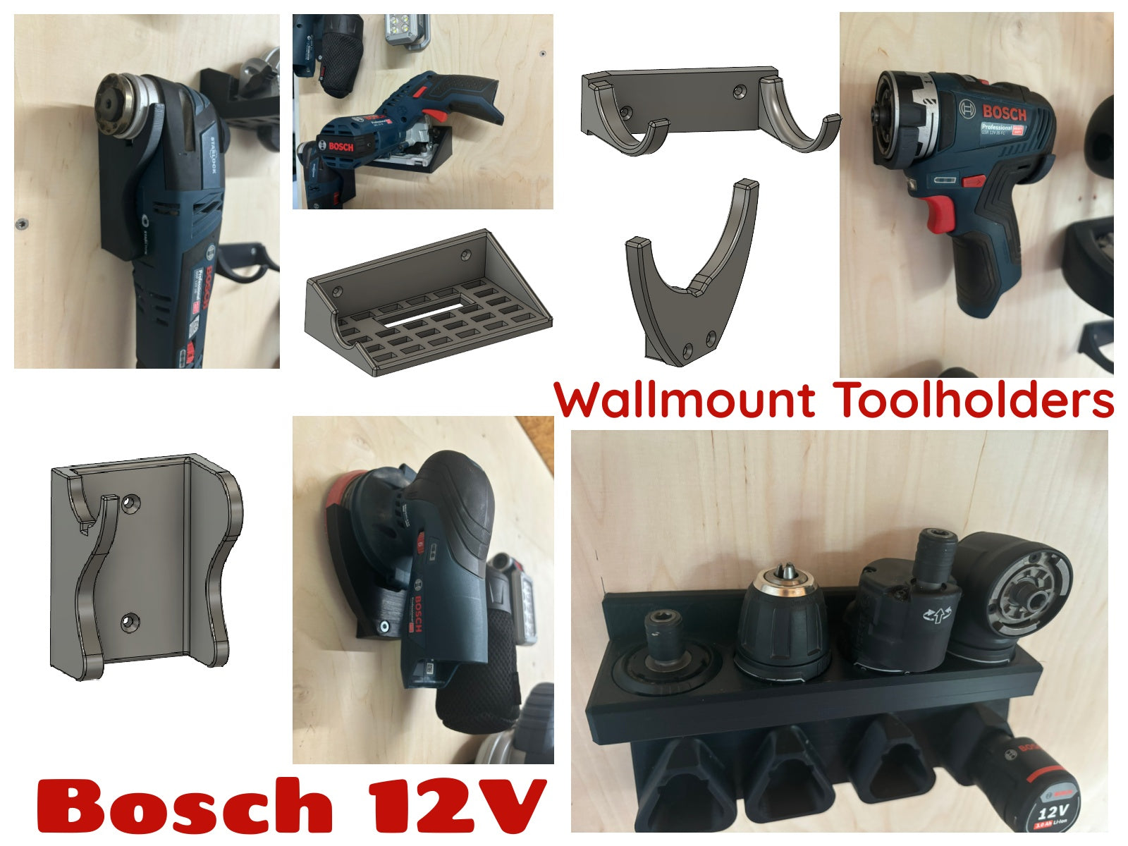 Bosch 12V Seinäsijoitus Akkukäyttöisille Työkaluille