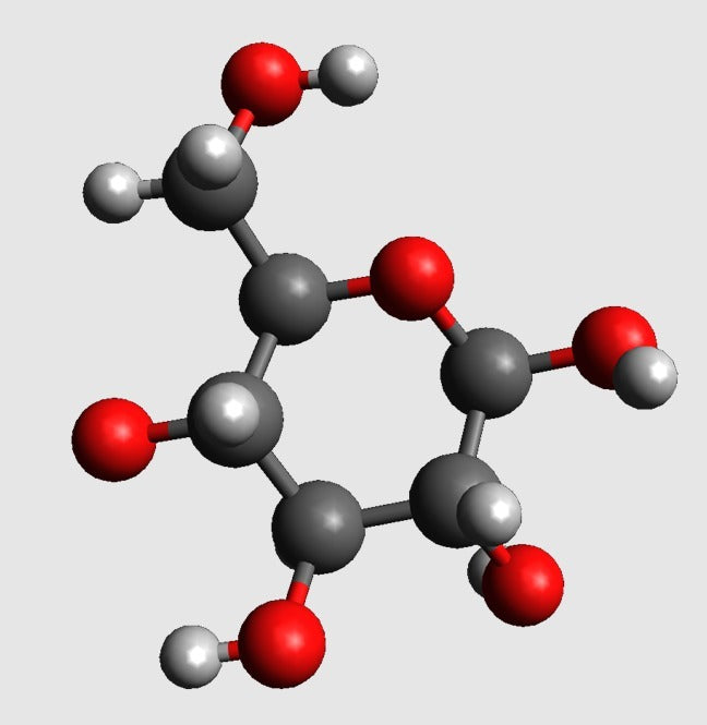 Glukoosin molekyylimallinnus atomisessa mittakaavassa