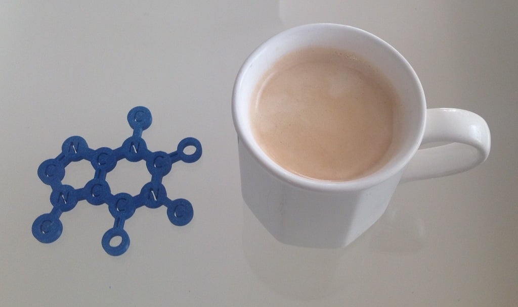 Caffeine Molecule -tabletti kahvikupeille