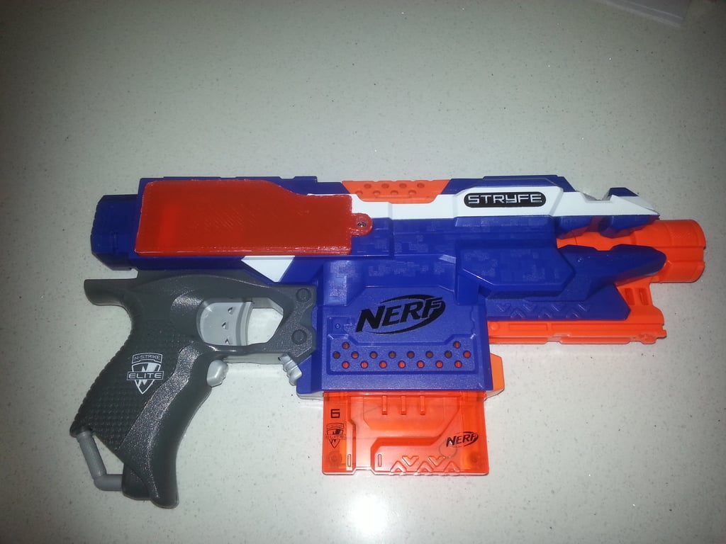Nerf Stryfe 9V muunneltu akun kansi