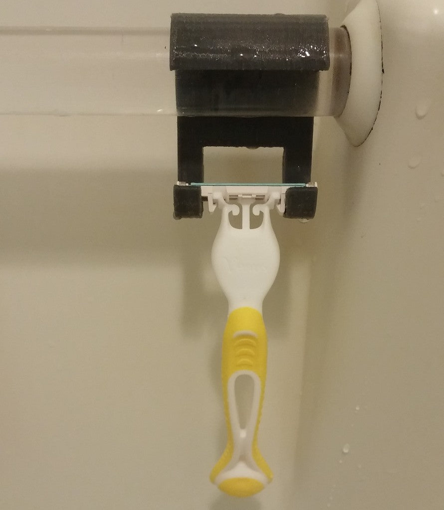 Kylpyhuoneen partakoneen pidike suihkutankoon