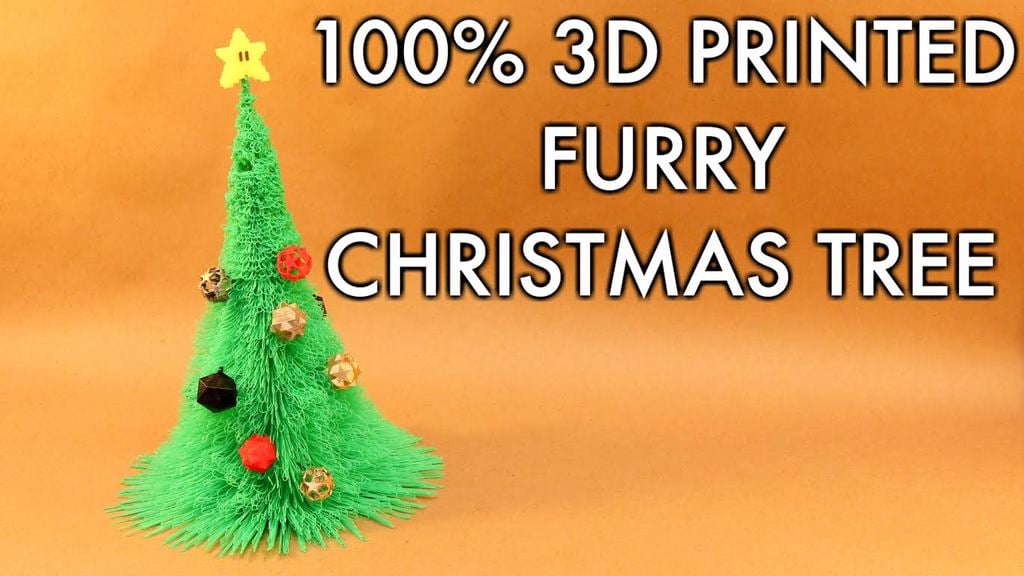 3D-tulostettu joulukuusi turkisten yksityiskohdilla