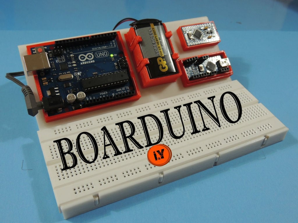 BOARDUINO - All-in-one-leipälautateline Arduino UNO:lle, NANOlle ja MINIlle