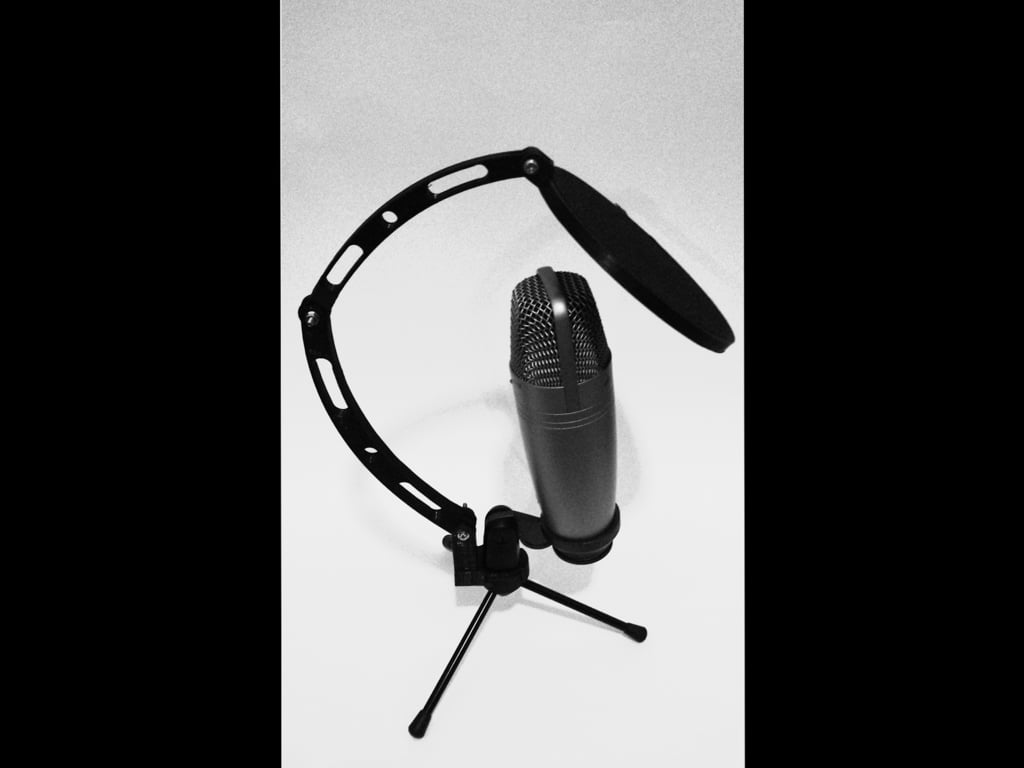 Pop-suodatin / Tuulensuojamikrofonin pidike Gopro-kiinnikkeillä, sopii Samson C01UPRO USB Studio -kondensaattorimikrofonille