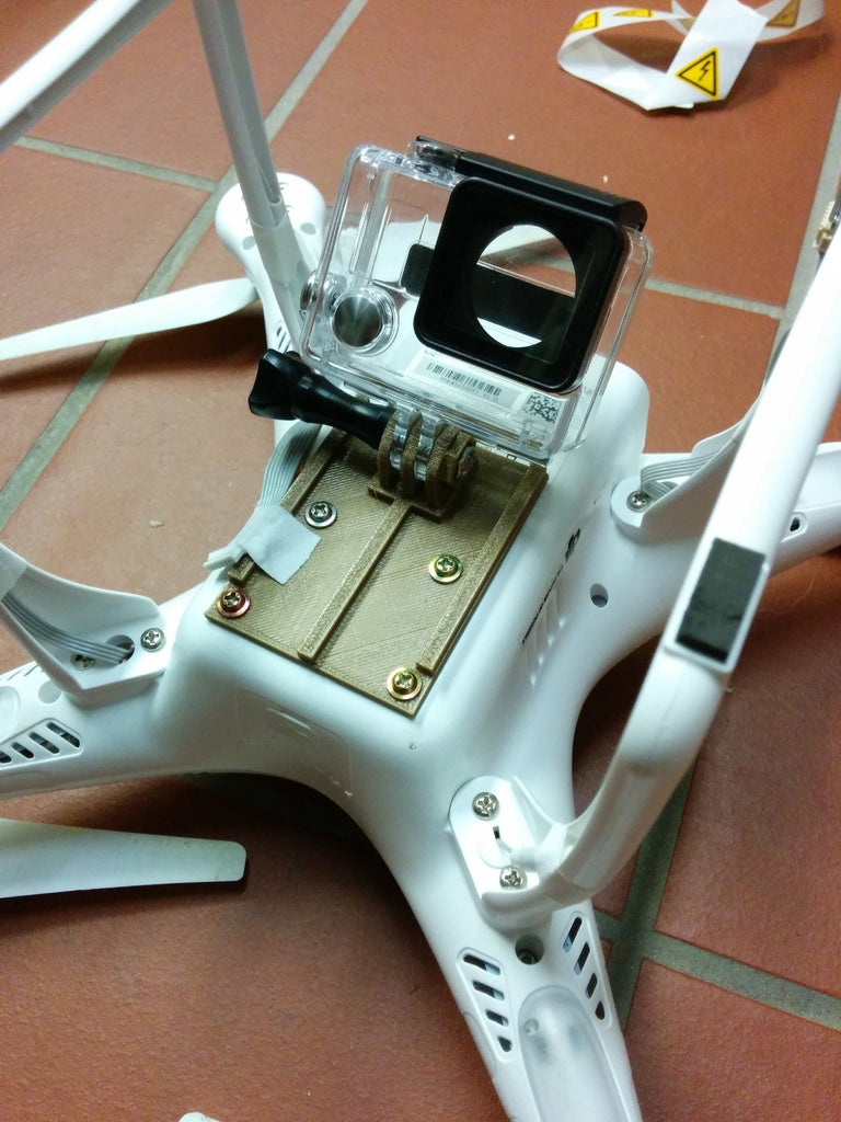 Phantom 2 drone -kiinnitysteline GoPro-kameralle