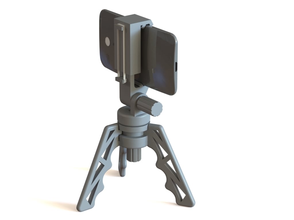 Kolmijalan kokoontaittuva versio 2 kameralle, Goprolle ja älypuhelimelle