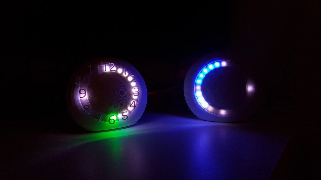 Neopixel-teline Arduino-ohjattavalle kellolle ja lämpömittarille