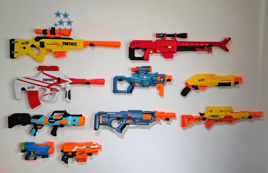 Sarja 3 Nerf Gun seinätelinettä 4,5 mm:n rei&#39;illä