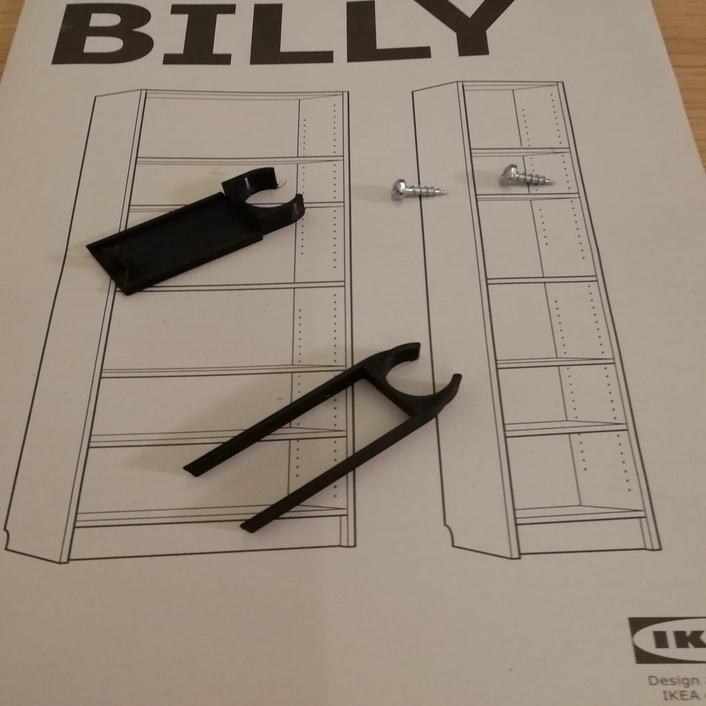 Billy-hyllykiinnikkeet Ikea Not -lampulle