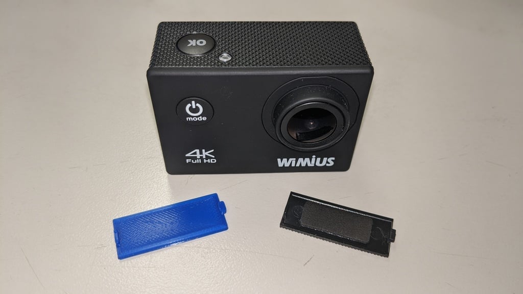 Wimius 4K Action -kameran akun kannen vaihto