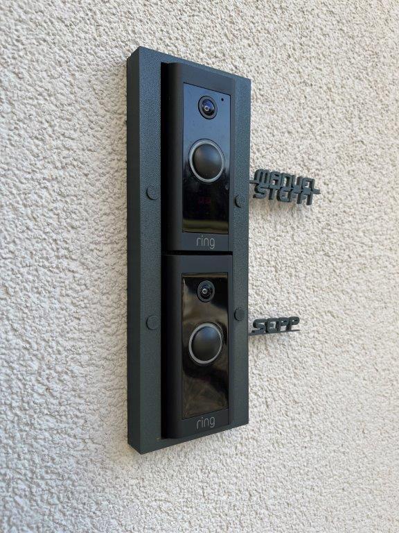 Ring Video Doorbell Double Frame sisäänrakennettuun laatikkoon