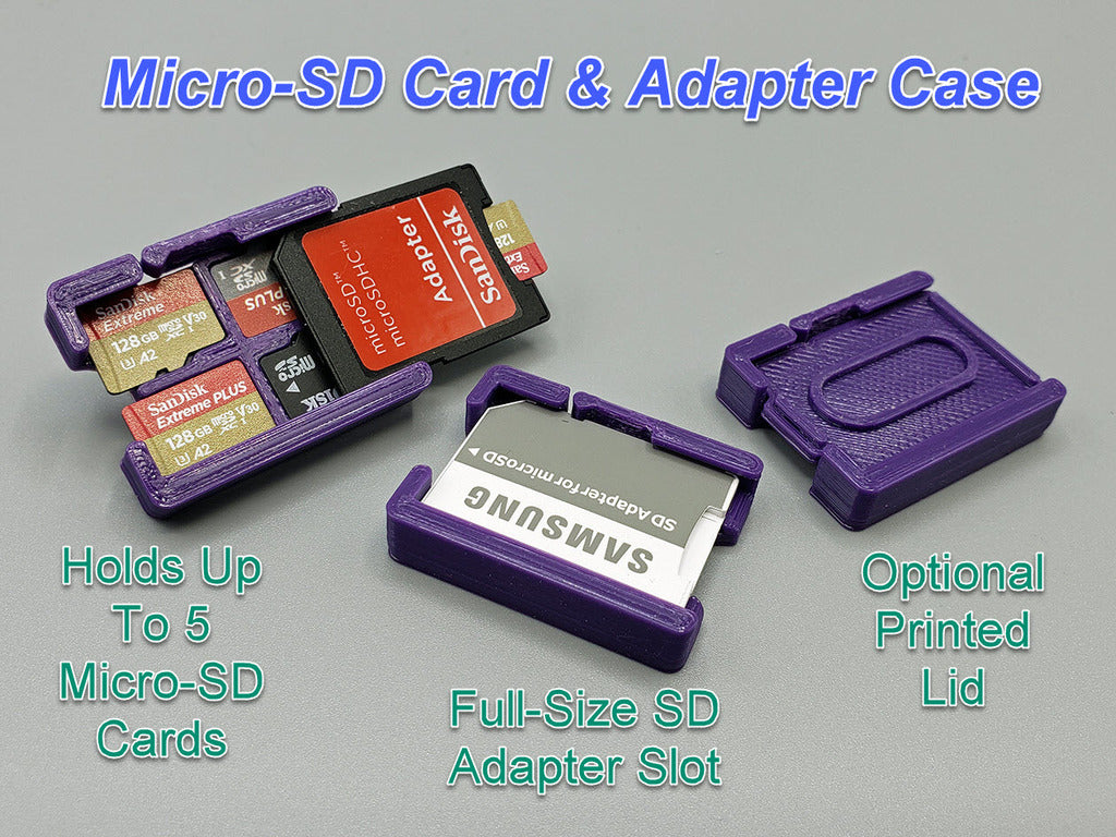 Micro-SD-kortti- ja sovitinkotelo, pieni