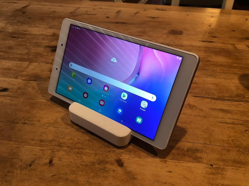 Yksinkertainen tablettipidike Samsung Galaxy Tab A:lle ja kunnolle espressokeittimelle