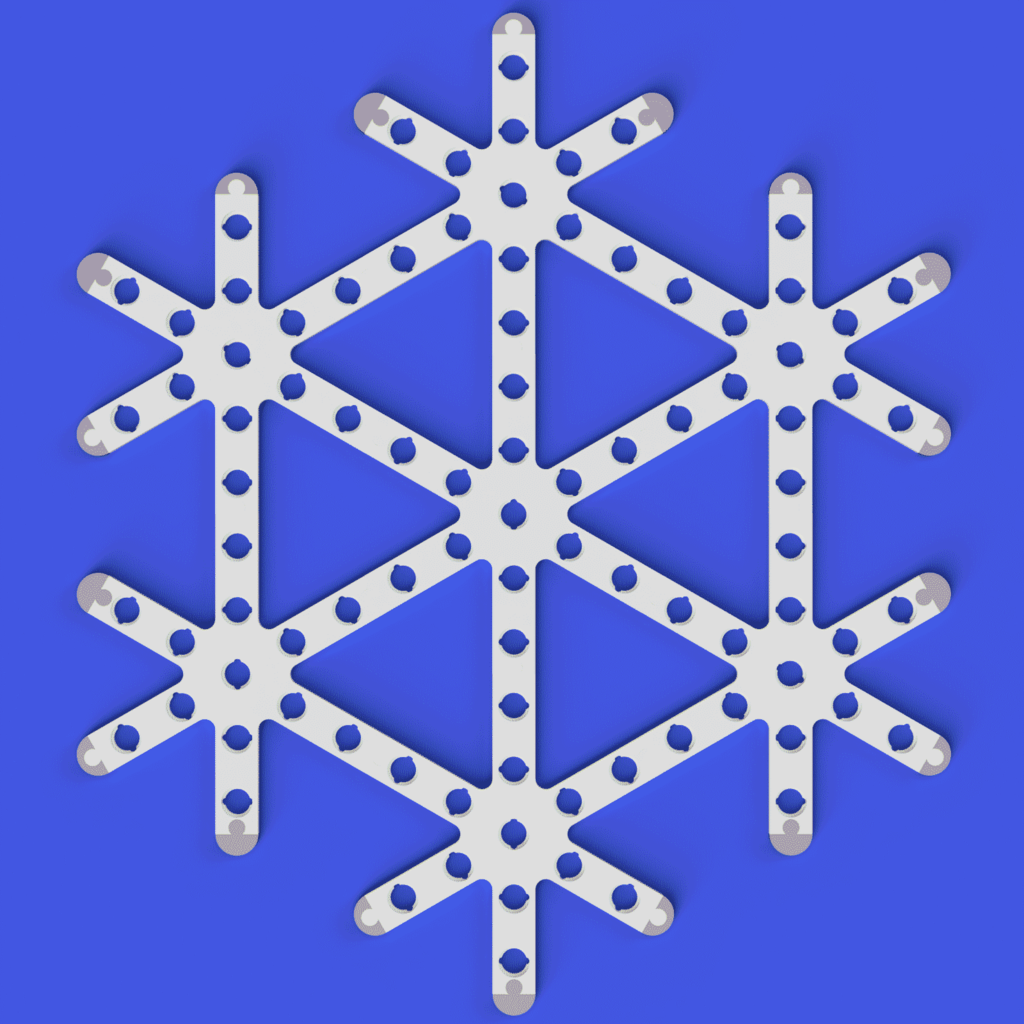WS2811 Pixel Endless Snowflake Puzzle - Skaalautuvat jouluvalot