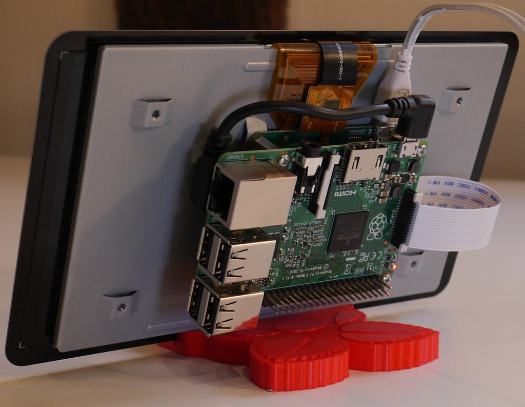 Raspberry Pi -kosketusnäyttöteline 3D-tulostimelle